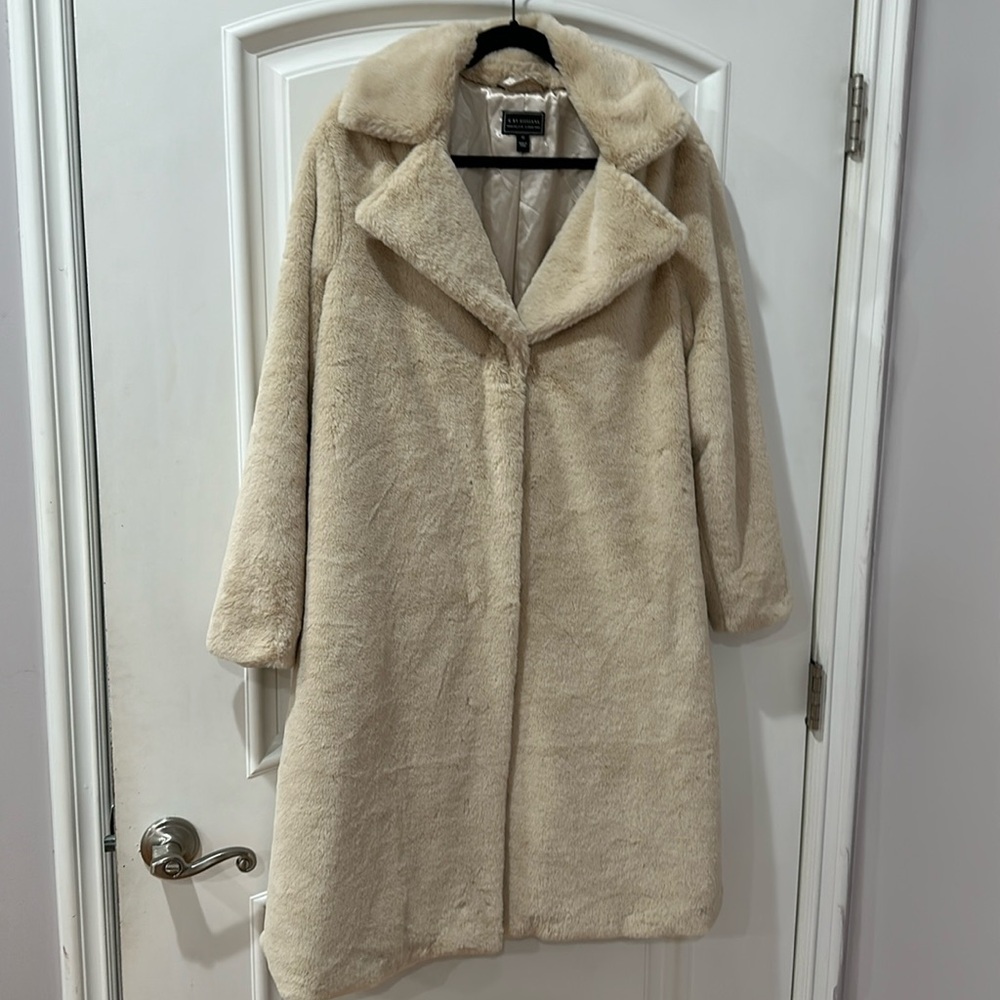 G By Giuliani Black Label faux fur coat size XS